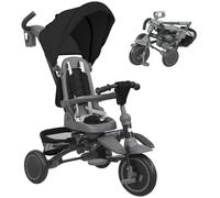 AIYAPLAY 6 in 1 Foldable Kids Trike with Adjustable Parent Handle & Canopy for Ages 1-5, Black