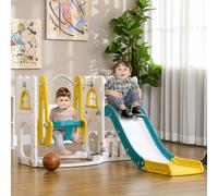 AIYAPLAY 6-in-1 Toddler Climber & Set w/ Basketball Hoop, Telescope Yellow AIYAPLAY Yellow