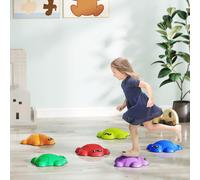 6 PCS Kids Stepping Stones, Turtle-Shaped Stackable River Stones AIYAPLAY Multi 1 Pack