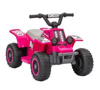 AIYAPLAY 6V Electric Quad Bike For Kids W/ Forward Backward - Yellow/Pink - Pink | TJ Hughes
