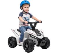 AIYAPLAY 6V Electric Car Handlebar Button Control for 18-48 Months White | Battery Powered Kids ATV, Quad Bike, Max 2 km/h, Max 25 kg Load, for Boys Girls