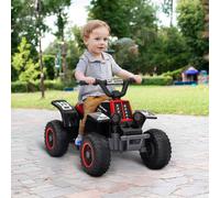 AIYAPLAY 6V Electric Quad Bike for Kids with Forward/Backward and Headlights Black and Red, none