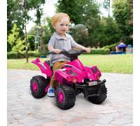 AIYAPLAY 6V Electric Quad Bike for Kids, Kids Electric Car Ride on ATV with Music, Forward Function, for Ages 2-6 Years, Pink
