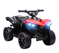 AIYAPLAY 6V Electric Ride on Car, Kids ATV 4 Wheeler with Music and LED Headlights, Indoor Outdoor Toy Car for Ages 3-8 Years Boys and Girls, Red
