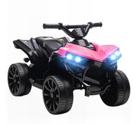 AIYAPLAY 6V Kids ATV, 4 Wheeler Electric Ride on Car with Music and LED Headlights, for Ages 3-8 Years Boys and Girls, Pink