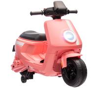 AIYAPLAY Kids 6V Electric Ride-On Motorbike with Light and Training Wheels - Pink, Pink
