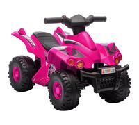 AIYAPLAY 6V Kids Electric Quad Bike With Music - Forward Function - Pink/Black - Pink | TJ Hughes Black