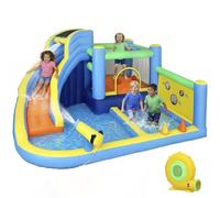 AIYAPLAY 8 in 1 Bouncy Castle for Kids, Inflatable Bounce House with Slide, Multi
