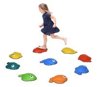 AIYAPLAY 9 Pcs Balance Stepping Stones Kids Stackable for Sensory w/ Non-slip Edge AIYAPLAY Multicolor