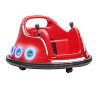 AIYAPLAY Angry Birds Licensed Kids Waltzer Bumper Car 12V with Joysticks, Remote, Music LED Lights Red, none