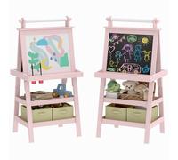 AIYAPLAY Art Easel for Kids, Kids Easel with Paper Roll, 3-6 Years Pink