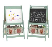 AIYAPLAY Art Easel for Kids with Paper Roll 3 in 1 Double-Sided Easel Green