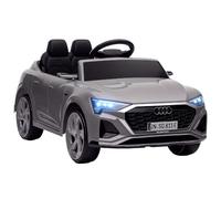 AIYAPLAY Audi Q8 E-tron Licensed Electric Car for Kids 12V Ages 3-4 Grey | Battery Powered Ride on Car with Remote Control, Four-Wheel Suspension, Soft Start, Headlights, Music, Horn