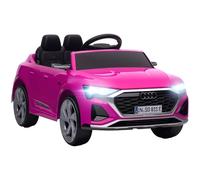 AIYAPLAY Audi Q8 E-tron Licensed Electric Car for Kids 12V Ages 3-4 Pink | Electric Ride-On Sportback Design, Remote Control, 4 Suspension Wheels, LED Lights, Music, Horn