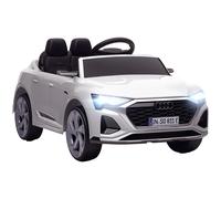 AIYAPLAY Audi Q8 etron Sportback Licensed Ride on Car with Remote Control, Four-Wheel Suspension, Soft Start for Ages 3-4, White