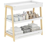 AIYAPLAY Baby Changing Table with Waterproof Mat 400-026V00WT, White