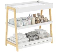 AIYAPLAY Baby Changing Table with 2 Storage Shelves White | TJ Hughes