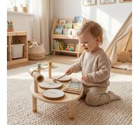 Aiyaplay Baby Drum Kit, Wooden Kids Musical Instruments, Gift For Birthday