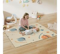 AIYAPLAY Baby Play Mat, Foldable Activity Playmat, Astronaut & Planet Theme - multicoloured - 1.5H x 177L x 146W cm - Astronaut & Planet Theme