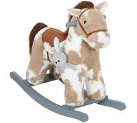 AIYAPLAY Baby Rocking Horse, Plush Ride on Animal Rocker with Realistic Sound and Plush Toy, Rocking Toy Chair for Kids Aged 2-5, Brown