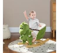 AIYAPLAY Baby Rocking Horse w/ Safety Belt, 32 Songs, Wood Base, Hand Puppet in Green | Size: 600mm AIYAPLAY Green 600mm