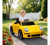 AIYAPLAY Battery Powered Kids Electric Car with Remote Control, Pink - Yellow