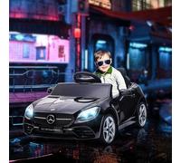 AIYAPLAY Benz SLC 300 Licensed 12V Electric Car for Kids, Kids' Electric Ride on with Parental Remote, Music Lights, Suspension Wheels for 3-6 Years, Black