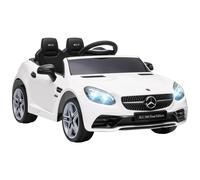 370-222V70WT AIYAPLAY Benz SLC 300 Licensed 12V Electric Car for Kids, Kids' Electric Ride on with Parental Remote, Music Lights, Suspension Wheels for 3-6 Years, White