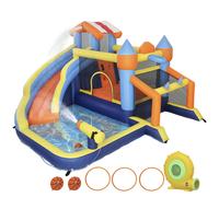AIYAPLAY Bouncy Castle for Kids, Inflatable Bounce House with Slide, Pool (Ball Pit), Climbing Wall and Blower for Outdoor