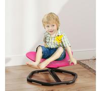 AIYAPLAY Butterfly-Shaped Kids Swivel Chair, Sensory Spinning Chair, Pink - 57L x 56.5W x 26.5H cm - Pink - Kid's Swivel Chair