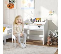 AIYAPLAY Children Study Table & Chair w/ Storage, Pull-out Drawer in Grey AIYAPLAY Grey