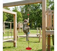 AIYAPLAY Climbing Rope, Kids Tree Swing Kit with Disc Swings Seat, Red - 190 cm - Tree Swing Kit - Red