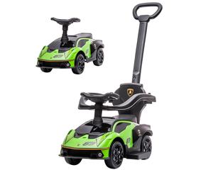 AIYAPLAY Dual-Purpose Ride-On: Vroom-Vroom Toddler Cruiser with Authentic Sounds, Emerald Green Aosom UK