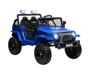 AIYAPLAY Electric Car for Kids 12V with 4 Spring Suspension Wheels Blue