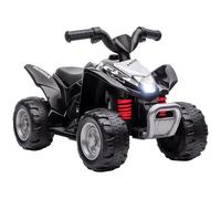 AIYAPLAY Honda Licensed Kids Electric Quad Bike, 6V Ride On Car ATV Toy, with LED Light, Horn, for 1.5-3 Years, Black