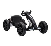 AIYAPLAY Electric Go Kart for Kids 12V Ride-On Dual Motors Ages 3-6 Black | Racing Go Kart, 4-Position Adjustable Seat, Soft Start, LED Headlights, EVA Wheels, Up to 50 Min