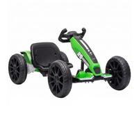 AIYAPLAY Electric Go Kart for Kids 12V Ride-On Dual Motors Ages 3-6 Green | Racing Go Kart, 4-Position Adjustable Seat, Soft Start, LED Headlights, EVA Wheels, Up to 50 Min