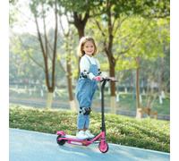 AIYAPLAY Electric Scooter for Kids Ages 6-14, with Dual Brakes, Flash Wheel and Colourful Light, Kids Electric Scooter E Scooter, Up to 12 KM/H & 10 KM, Pink