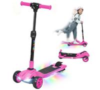 AIYAPLAY Electric Scooter For Kids - 3 Wheel Foldable Kids Scooter - Pink | TJ Hughes
