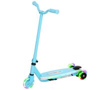 AIYAPLAY Electric Scooter for Kids with Auxiliary Rear Wheels, Flashing LED Light and Electric Brake Blue, none