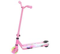 AIYAPLAY Electric Scooter for Kids Ages 4-7, with Auxiliary Rear Wheels, Flashing LED Light and Electric Brake, Kids Electric Scooter for Boys Girls, 6 KM/H & 8 KM, Pink