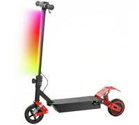 AIYAPLAY Electric Scooter for Kids, Foldable Electric Scooter with LCD Display, Dual Shock Absorption, 200W Motor, Rubber Wheels, Light Strip, Up to 15 KM/H, Maximum Range 6 KM for Ages 6-14, Red