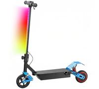 AIYAPLAY Electric Scooter for Kids, Foldable Electric Scooter with LCD Display, Dual Shock Absorption, 200W Motor, Rubber Wheels, Light Strip, Up to 15 KM/H, Maximum Range 6 KM for Ages 6-14, Blue