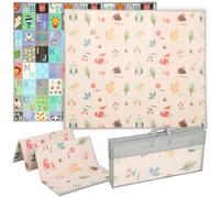 AIYAPLAY Foldable Baby Play Mat Double-Sided, Reversible Foam Soft Crawling Mat for Toddlers, for Bedroom, Nursery and Playroom