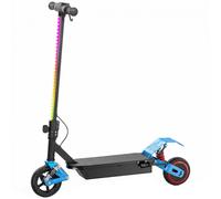 AIYAPLAY Foldable Kids Electric Scooter with LCD Display, Dual Shock Absorption, Up to 15 KM/H, Max Range 6 KM for Age 6-14, Blue