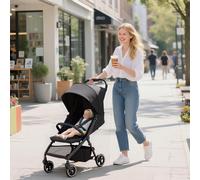 AIYAPLAY Travel Stroller with Easy Folding, Lightweight Pushchair Dark Grey