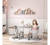 AIYAPLAY Height Adjustable Kids Table & Chair Set for Playroom, Bedroom in Grey AIYAPLAY Grey