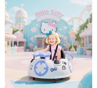 Aiyaplay Hello Kitty Kids Ride On Bumper Car With Remote Control, White