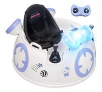 AIYAPLAY Hello Kitty Licensed Kids Bumper Car with Remote Control White | 360° Rotation Spin, Electric Ride On Waltzer Car, Dual Joysticks, Music, Lights, Safety Belt, for 1.5-5 Years Old