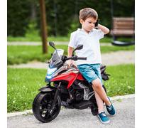 AIYAPLAY Honda Licensed 12V Kids Electric Motorbike, Ride on Motorcycle with Music, Headlights, Early Education Function, 2 Training Wheels, for 3-6 Years - Red